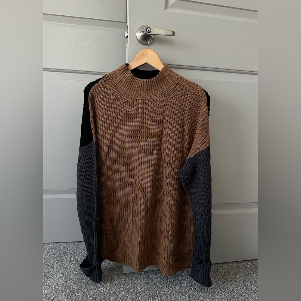 Workshop Republic Clothing Colorblock knit sweater